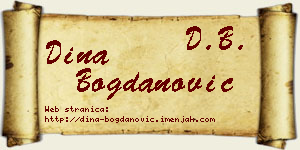 Dina Bogdanović vizit kartica